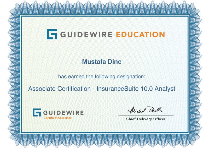 Associate Certification -  </br>InsuranceSuite </br>10.0 Analyst