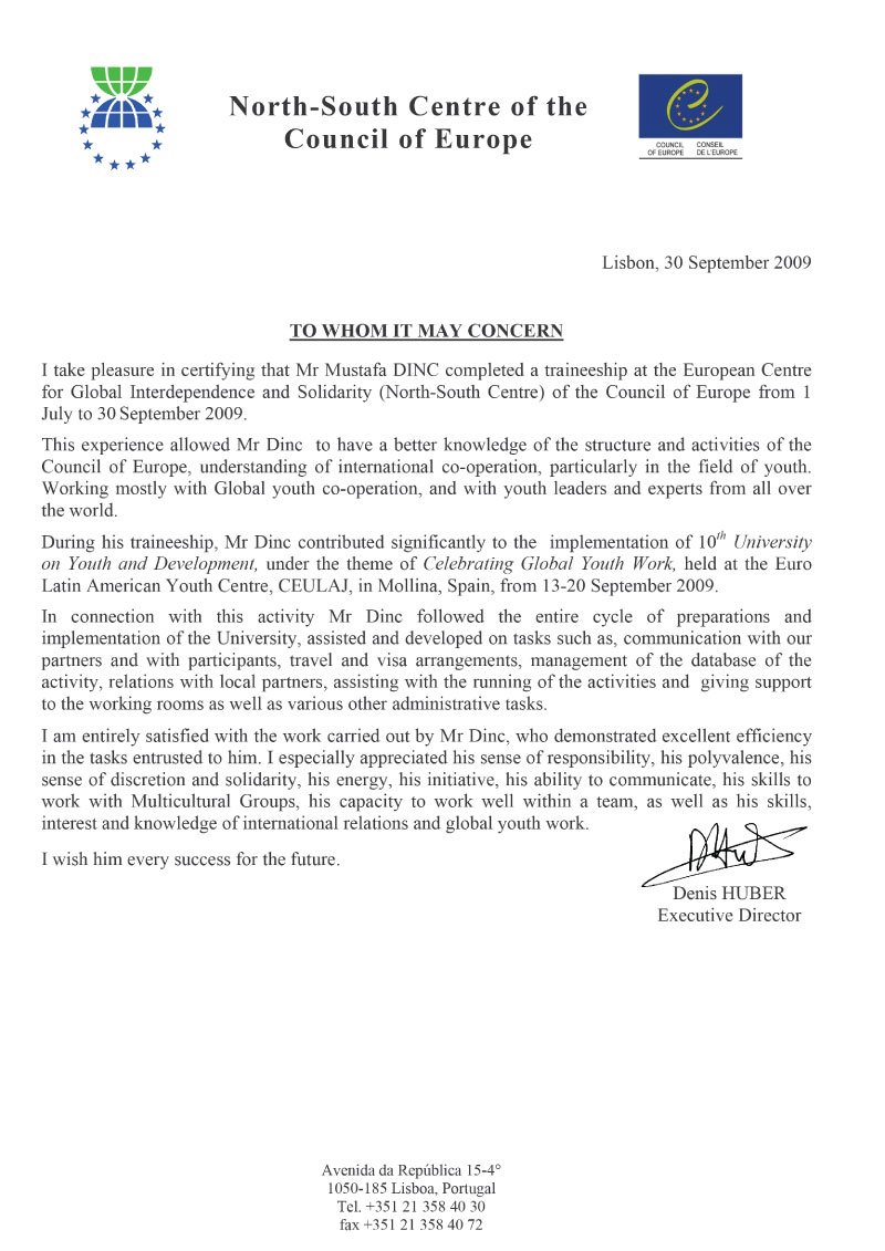 Referral Letter of Council of Europe Executive Director